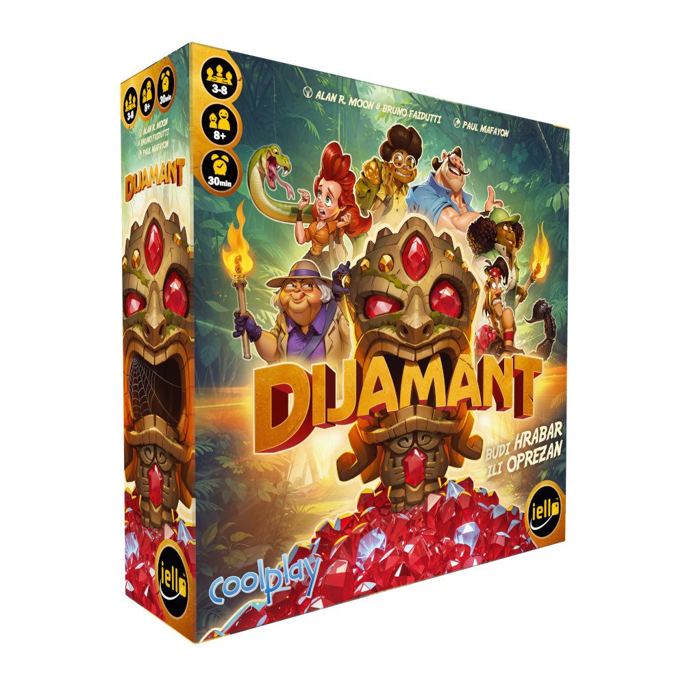 Dijamant box with the Serbian logo rebuilt in the original 3D gold lettering