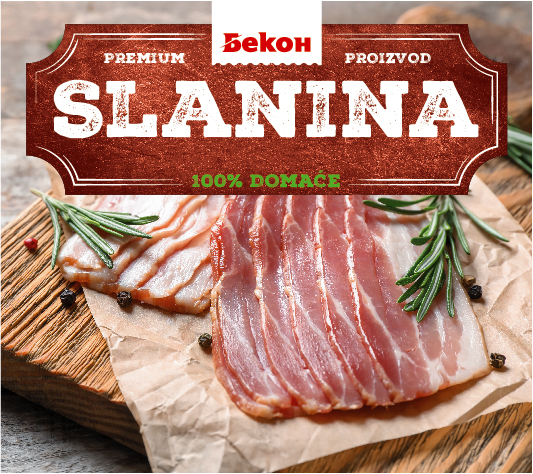 Bekon product label, photographic series, design 2