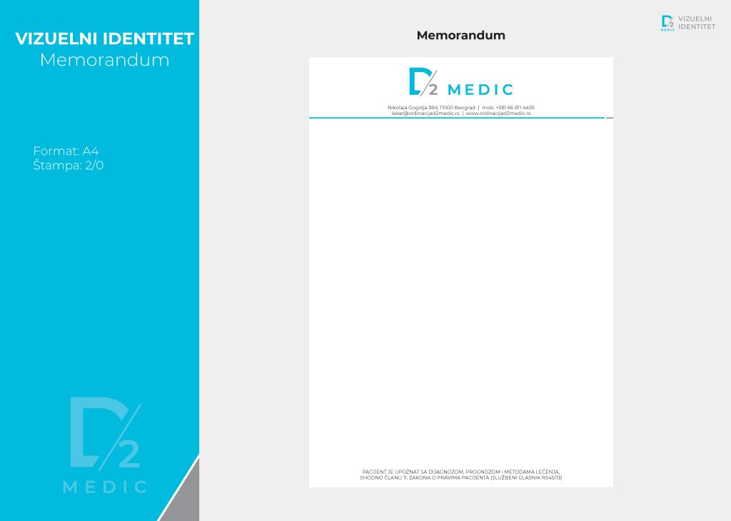 D2 Medic memorandum letterhead