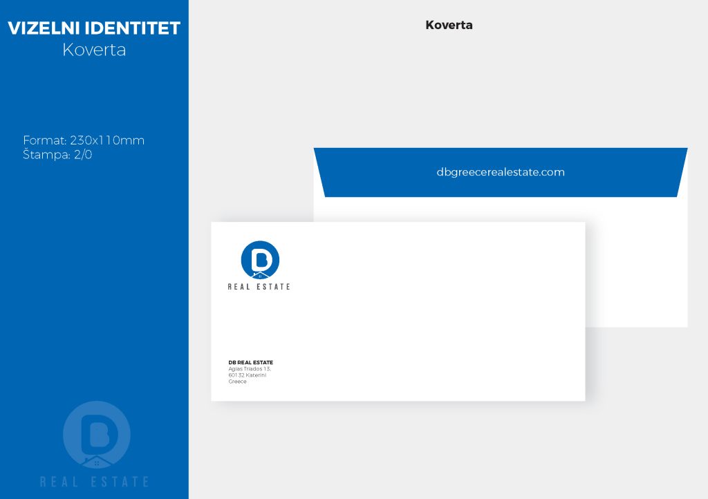 DB Real Estate branded envelope